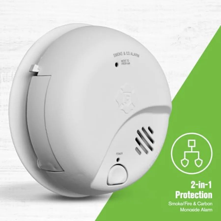 Smoke and Carbon Monoxide Alarm with Test and Silence Button