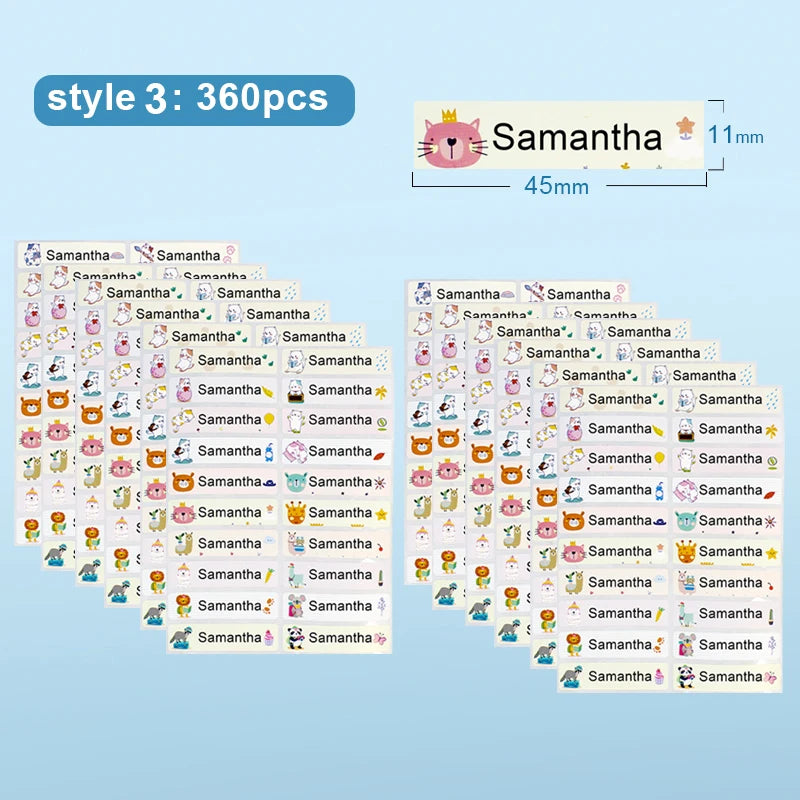 Personalized Name Labels – Style and Pack Options