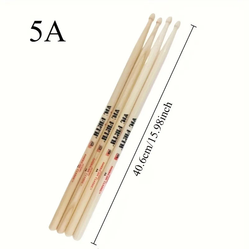 5A Wooden Drumsticks, Maple or Walnut Pair