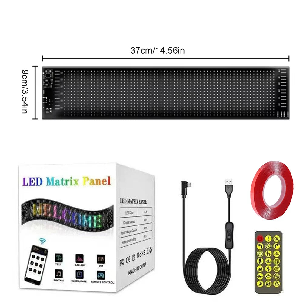 Painel de matriz RGB LED programável flexível