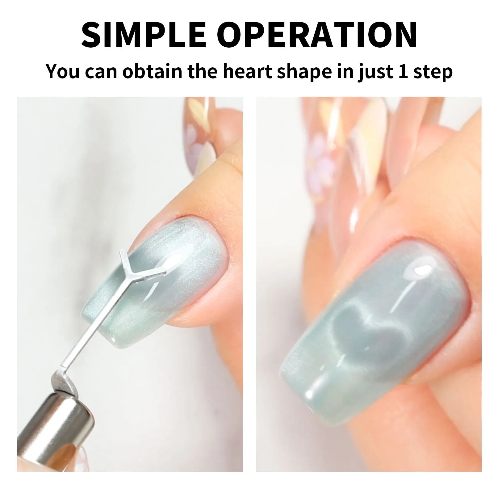 Y-Shaped Cat Eye Nail Polish Magnet Rod Combination Set Nail Art DIY Love Heart Effect Gel Polish Magnet Rod Tool Set