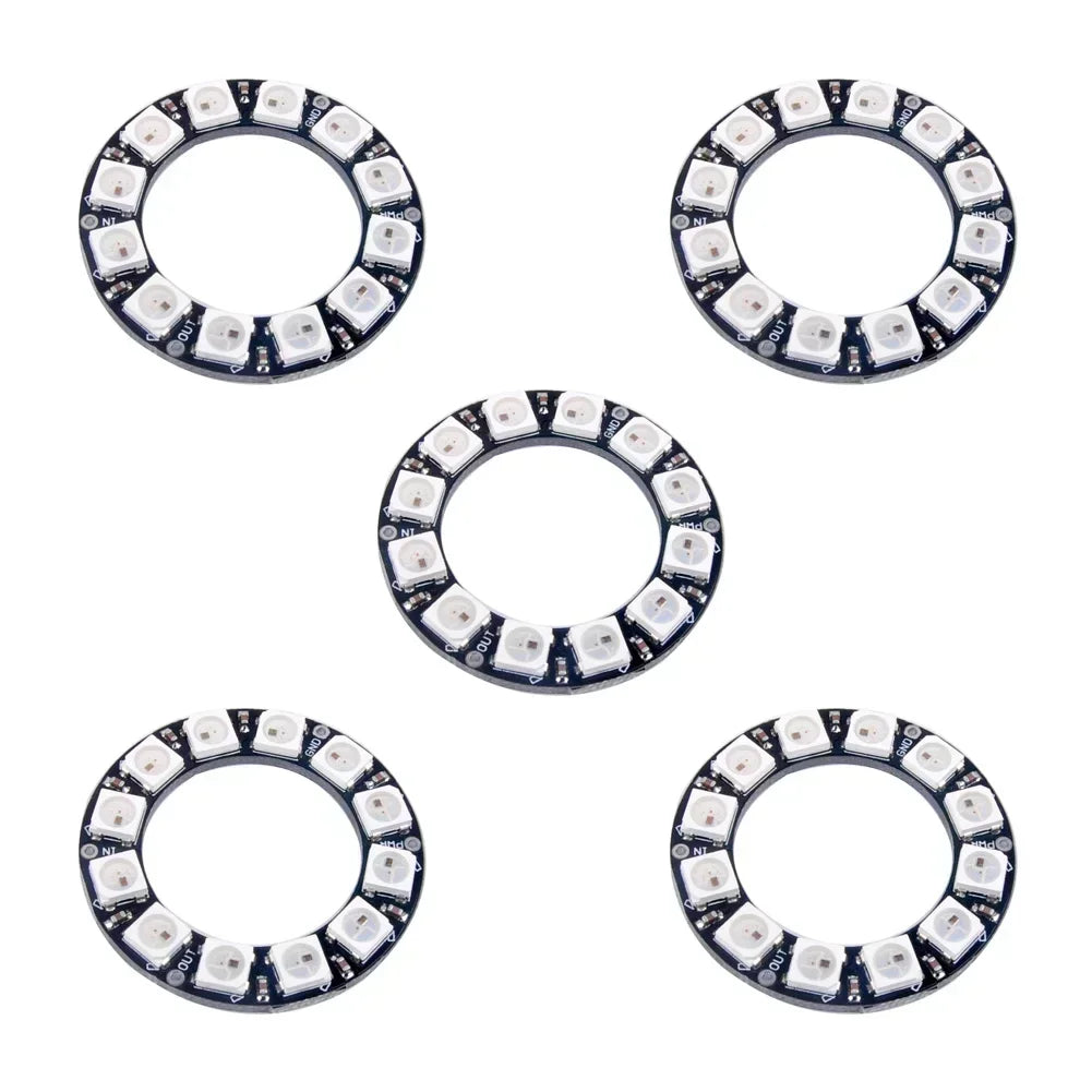 WS2812B individueel adresseerbare RGB-ledring of -strip