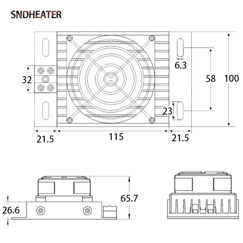 220V PTС grijaći element s ventilatorom - opcije 50-300W