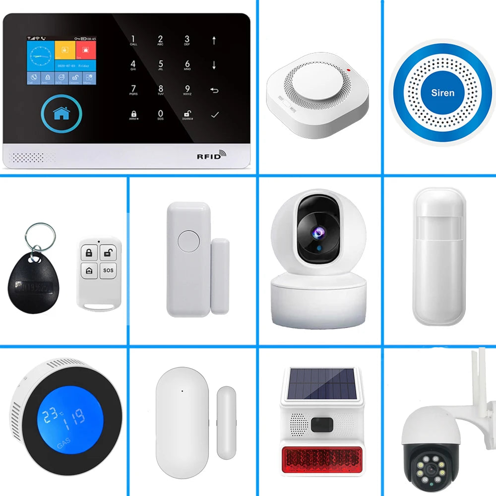 PGST home alarm system, door detector, outdoor solar alarm, door and window/motion sensor, 433MHz, GSM, wireless, anti-theft