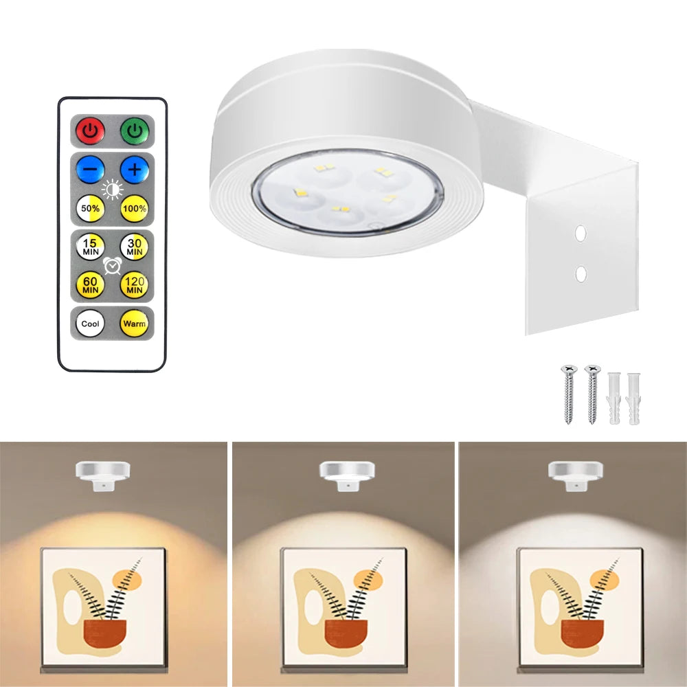 LED Night Light with Remote Control, White or Black