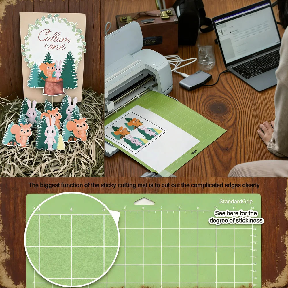 12-Inch Craft Cutting Mats, Grip Assortment Options