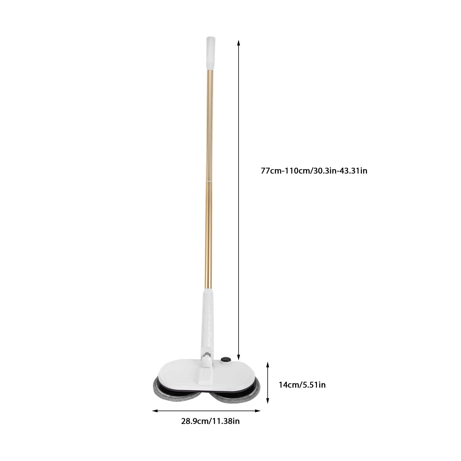 15W Cordless Electric Mop with 60-Minute Battery Life and 150RPM Rotation