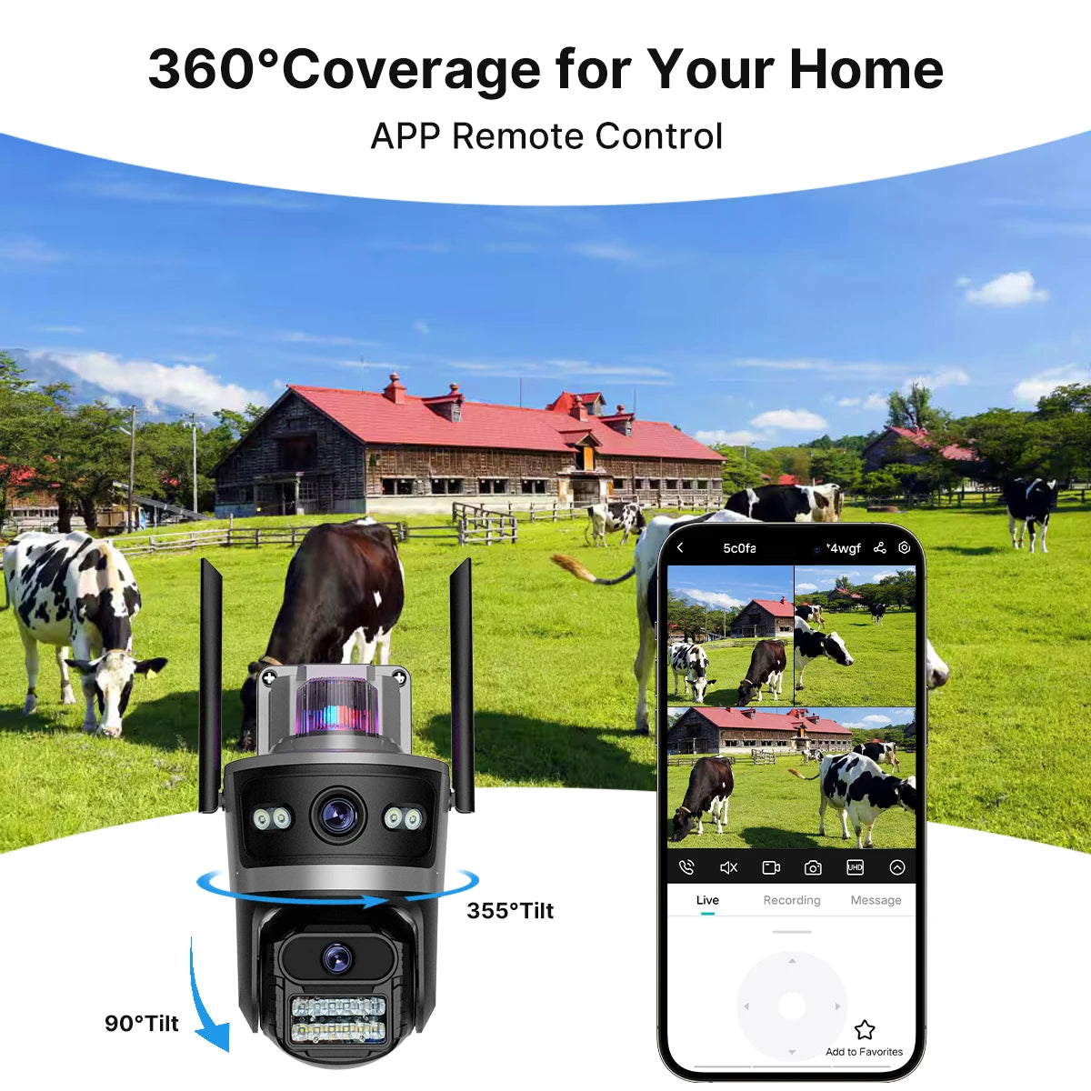 4G Outdoor Solar Security Camera with Auto Tracking and Night Vision