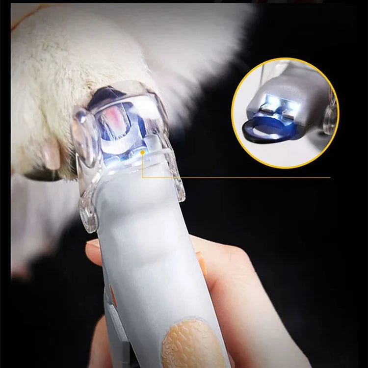 Coupe-ongles pour animaux avec lumière LED pour une toilette sécurisée des chats et des chiens