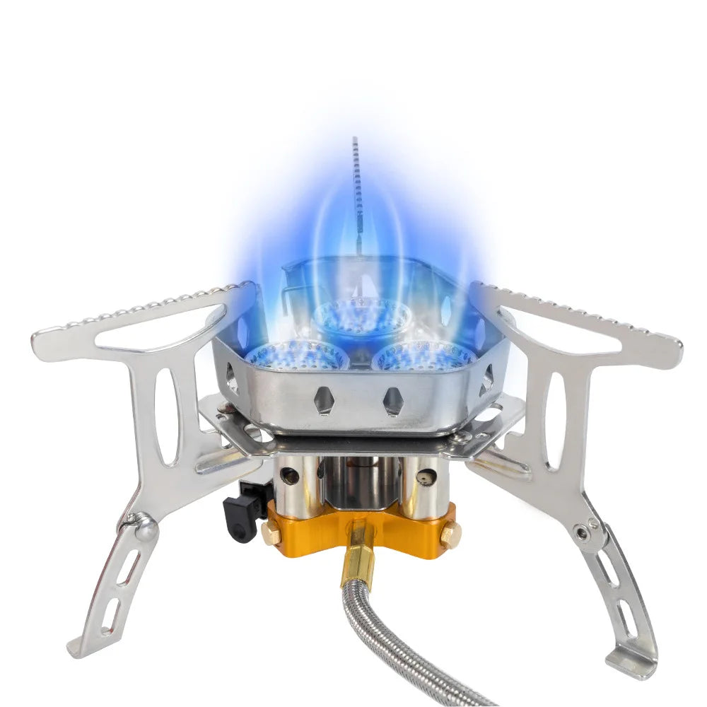 3-Head Gas Stove 5800W Folding Portable Camping Burner