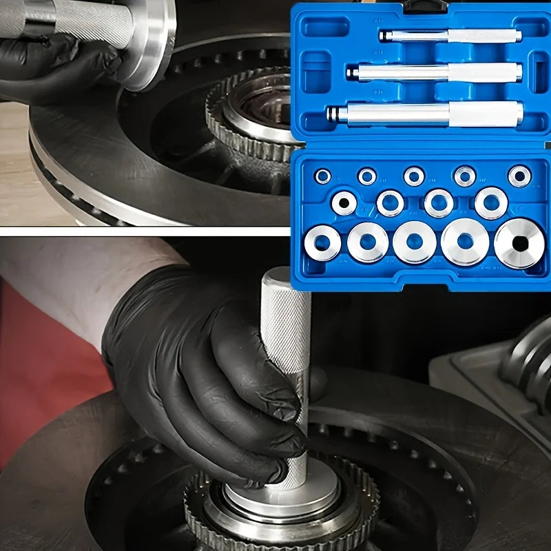 17Pcs/Set Seal Driver Installer Remover Automotive Tools Aluminum Wheel Bearing Kit Bearing Disassembly Tool Repair Kit