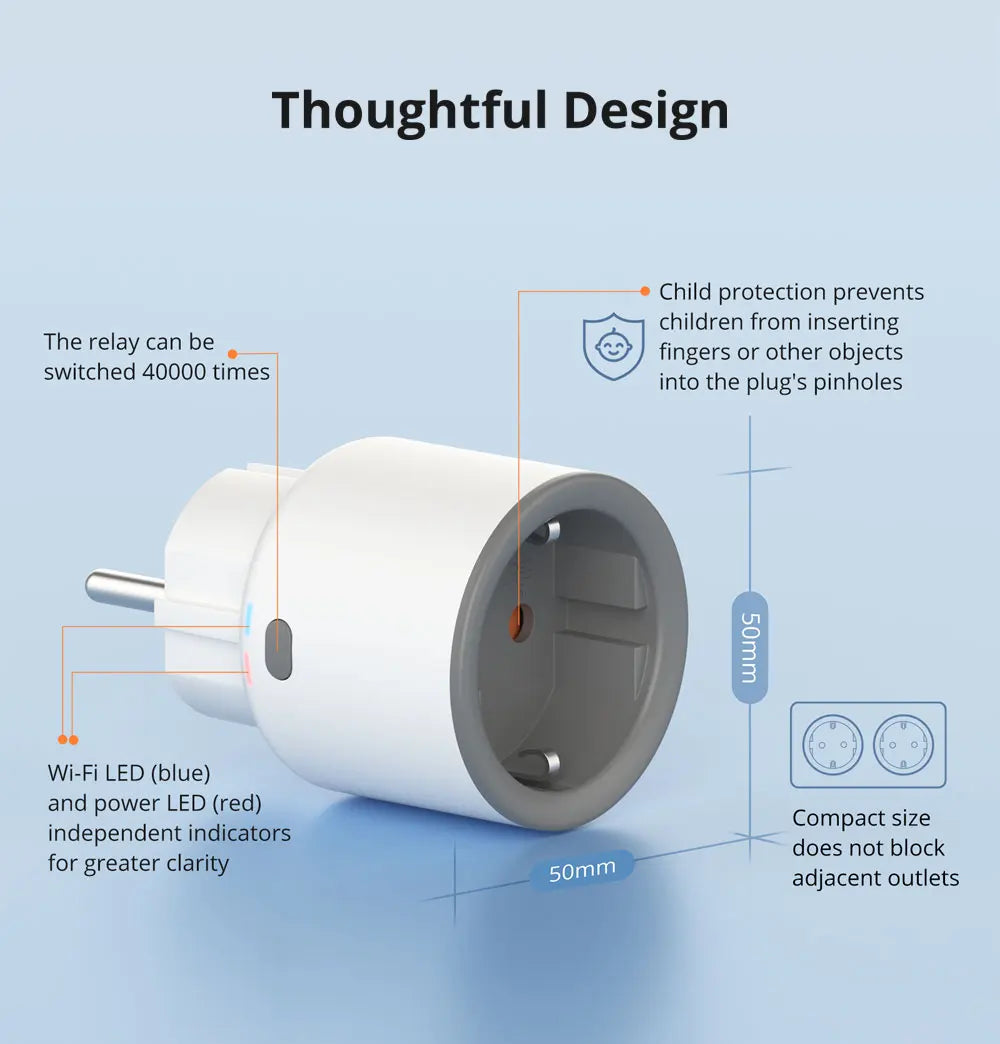 S60 TPF EU Wi-Fi Smart Plug with Energy Monitoring