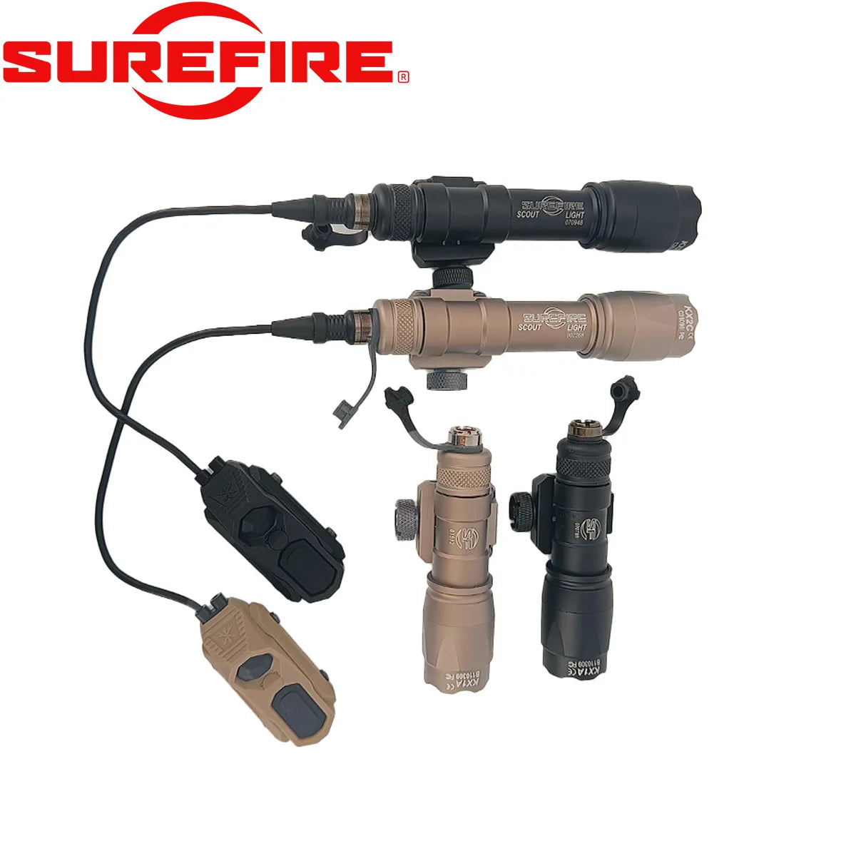 Surefire M600 M600C M300 Tactical Rifle AR15 Flashlight Airsoft Hunting Aisoft Rifle Gun Scout Light Axon Dual Function Switch