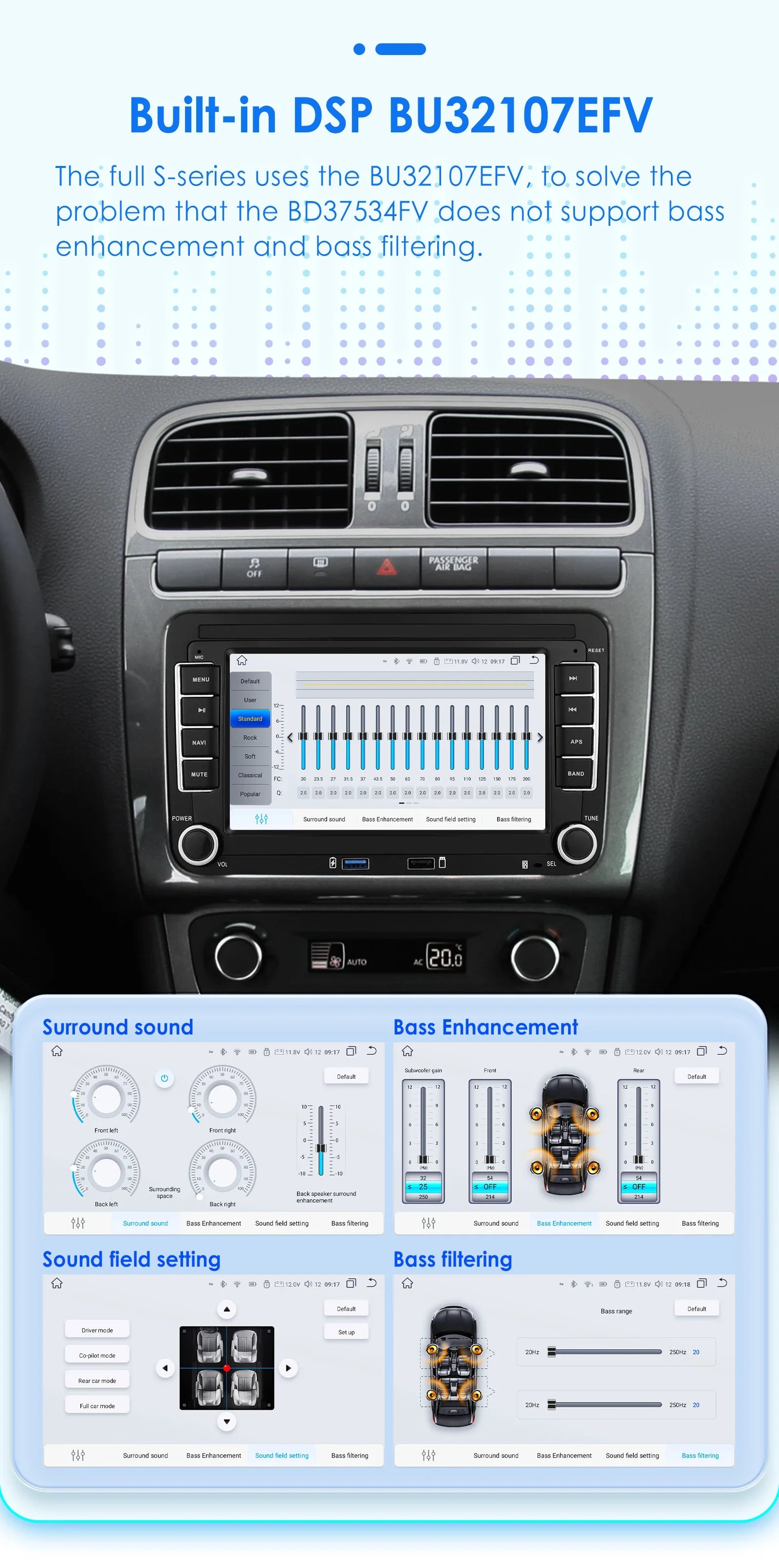 Android 13 Car Radio with CarPlay for Volkswagen Vehicles