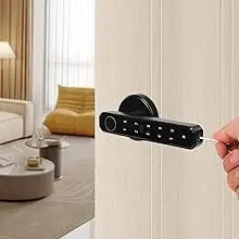 4-in-1 Electronic Fingerprint Door Lock with Password, IC Card and Key