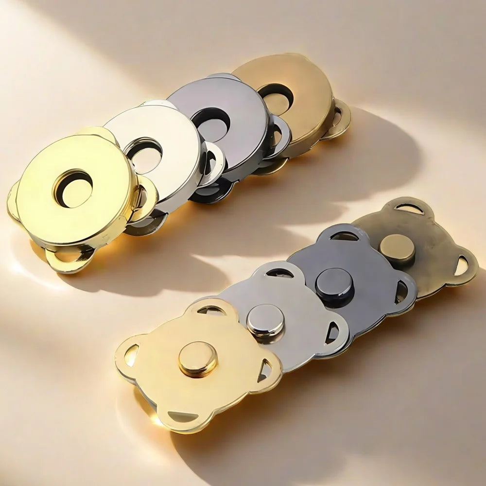 10 kusov kovových magnetických sponiek Nažaby Spony Gombíky pre Kabelku Kabelku Peňaženku Odevy Tašku DIY Remeslá Šitie Doplnky