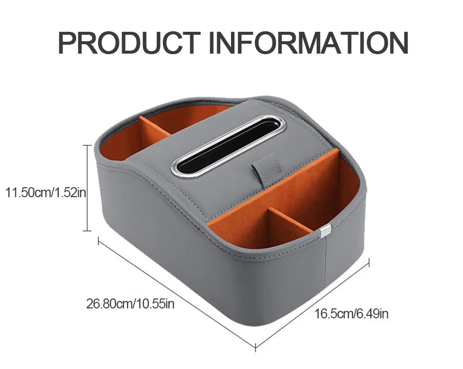 SEAMETAL 5 in 1 Storage Box Center Console Armrest Extension Organizer wtih Tissue Holder Cup Holder Universal Arm Rest Box