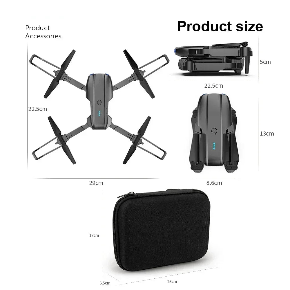 New E99 RC Drone 4K Professional Wide Angle Dual HD Camera 5G WIFI FPV Foldable Height Hold RC Helicopter