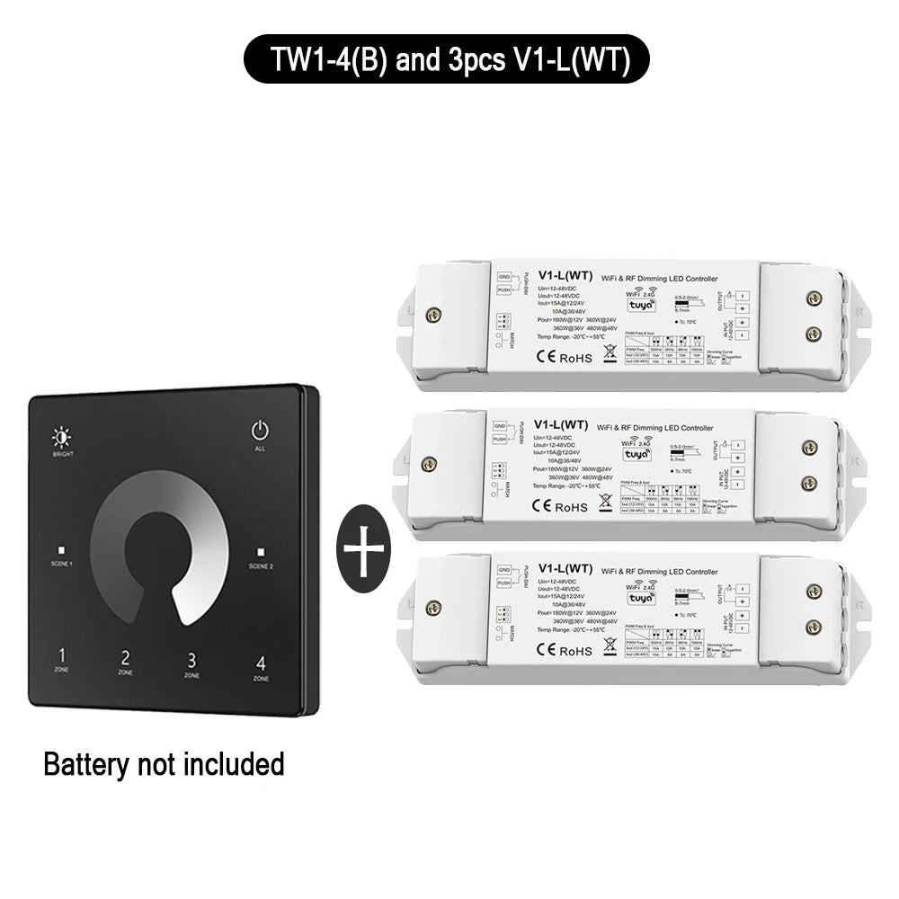 Kit Tuya con controller LED monocolore e telecomando