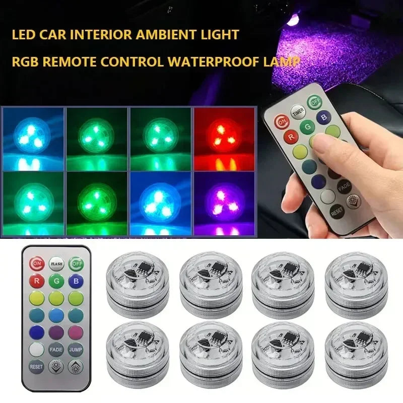 Wireless RGB LED Ambient Light with Remote, IP68 Rated