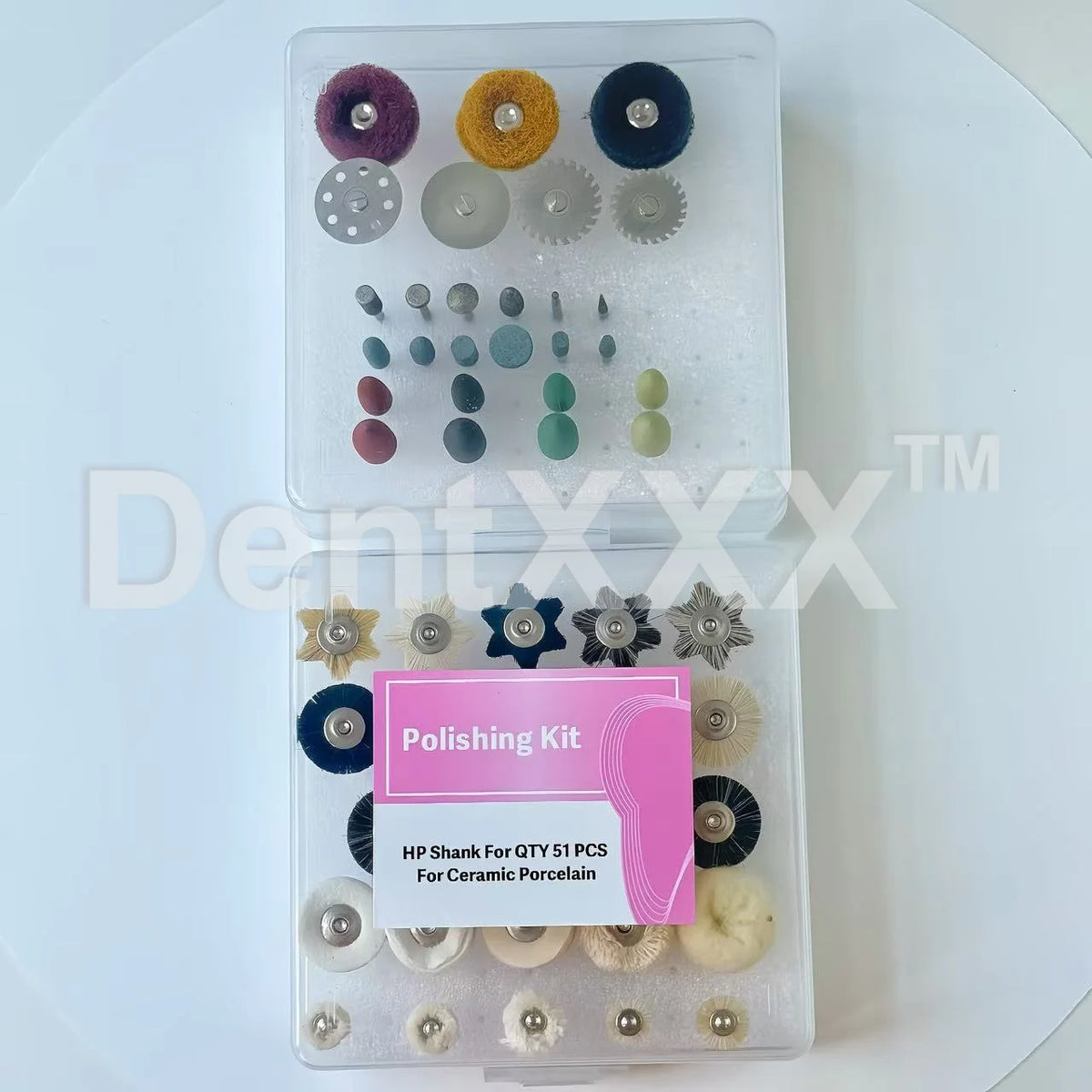 Kit de lustruire HP din 51 de piese, cu tije de 2.35 mm