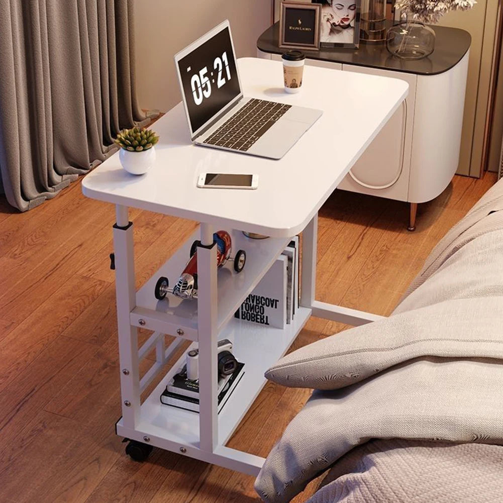 Height Adjustable Wooden Bedside Desk for Home Office