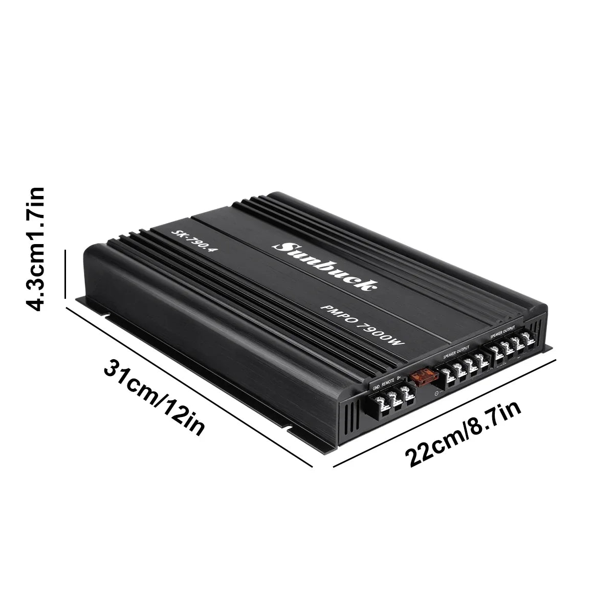 SK-790.4 4-Channel 12V Car Power Amplifier Class A/B Digital Stereo Surround Passive Subwoofer Audio Player For Cars Max 7900W