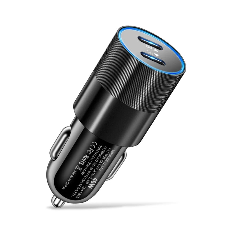 Dual USB-C PD Car Charger Adapter