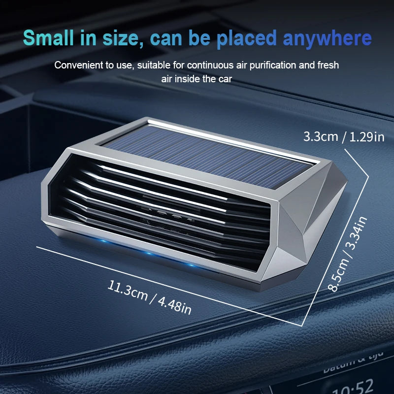 1 pieza, Purificador solar, Operación automática, Purificador de aire con sensor de vibración, Puede mejorar significativamente el aire dentro del coche I