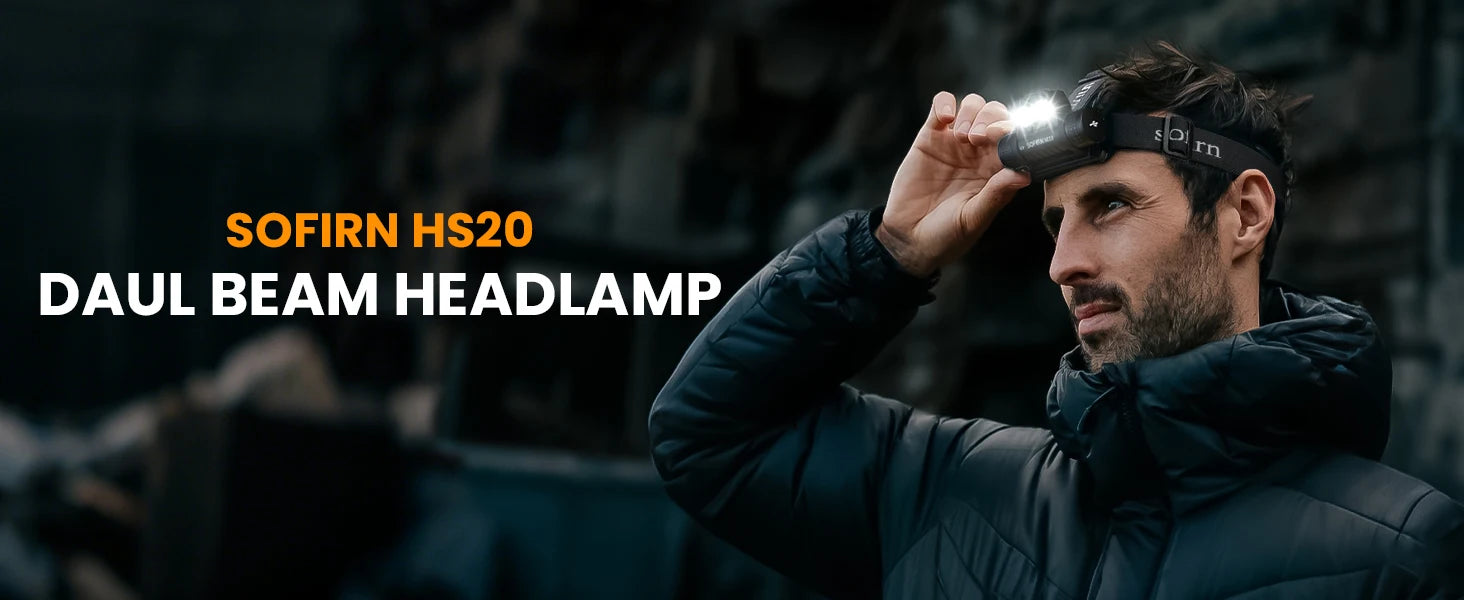Sofirn HS20 2300lm Rechargeable LED Headlamp Dual Beam USB-C
