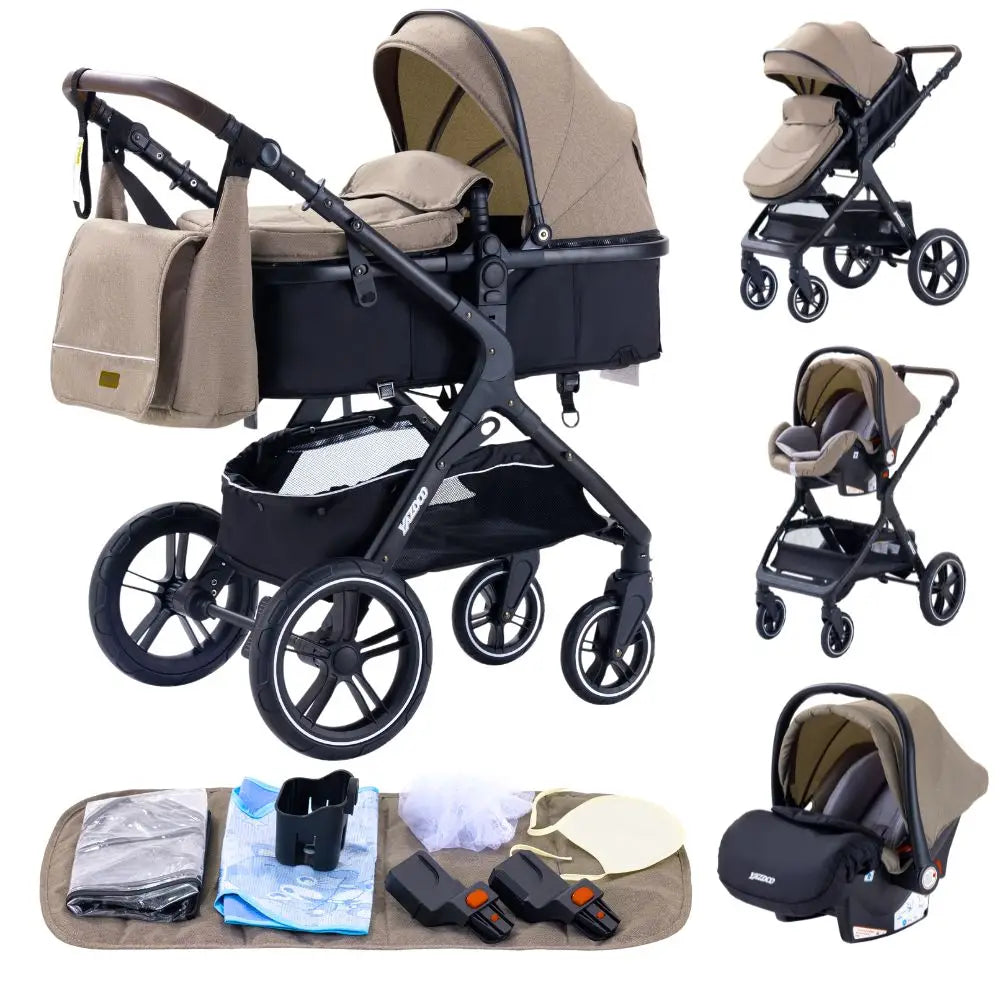 Luxurious 3‑in‑1 Baby Stroller High‑Landscape Travel System