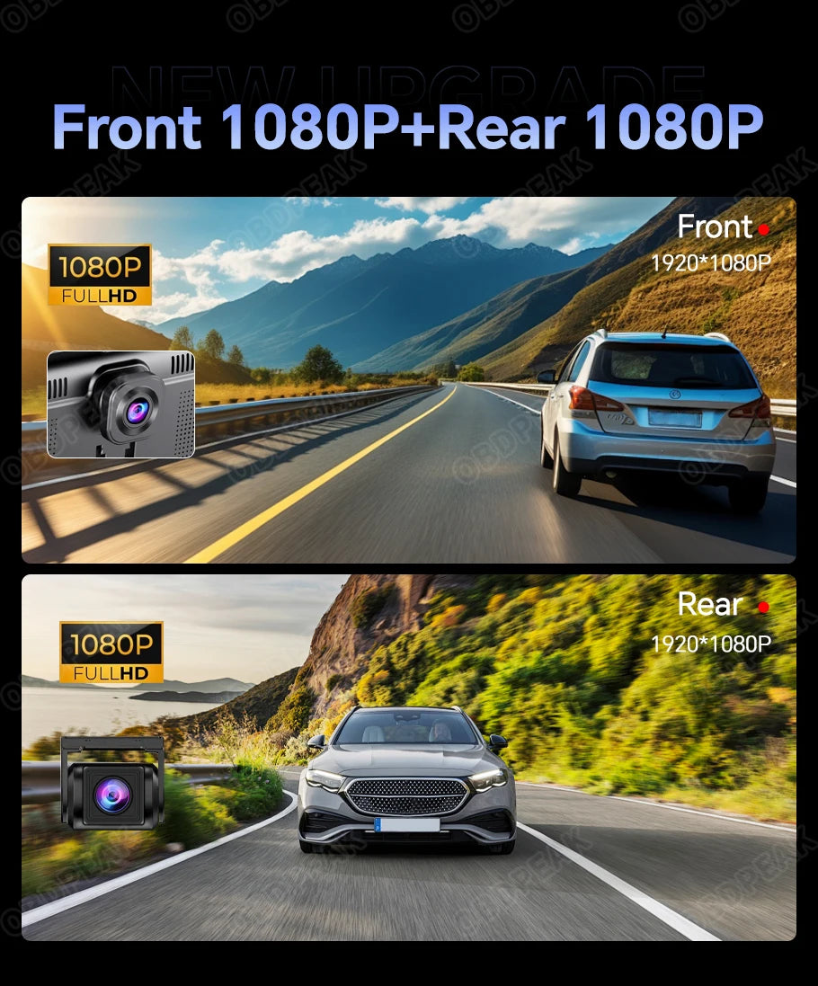 11.3" Android 14 Car Mirror Dash Cam with CarPlay, GPS & 1080P