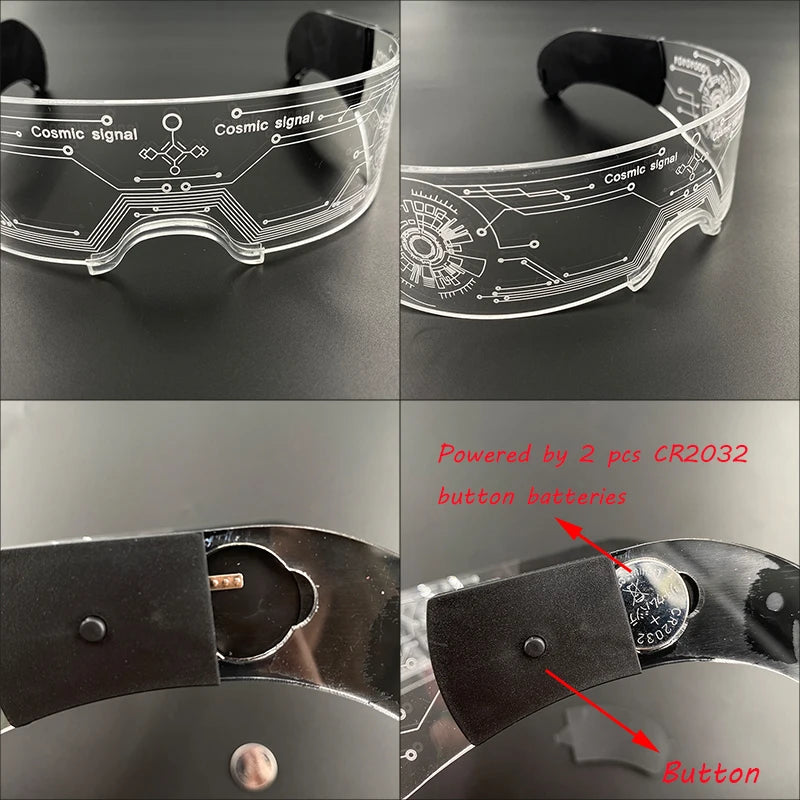 Cool Luminous Colorful LED Light Up Glasses Glowing Neon Light Flashing Party Glasses For Nightclub DJ Dance Party Decor