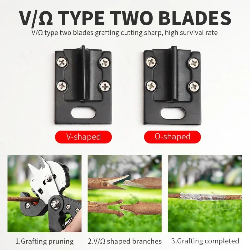 Manual Plant Grafting Tool with Replaceable Blades
