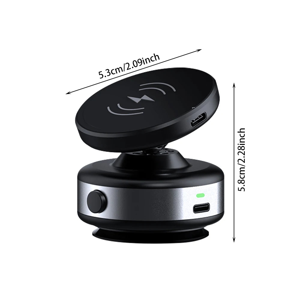 CZ18 Wireless-Charging Phone Mount with Vacuum Base