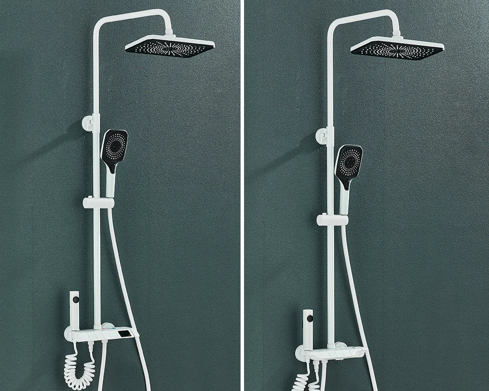 Digitalt display regnbrusersystem med bidet og badekarudløb