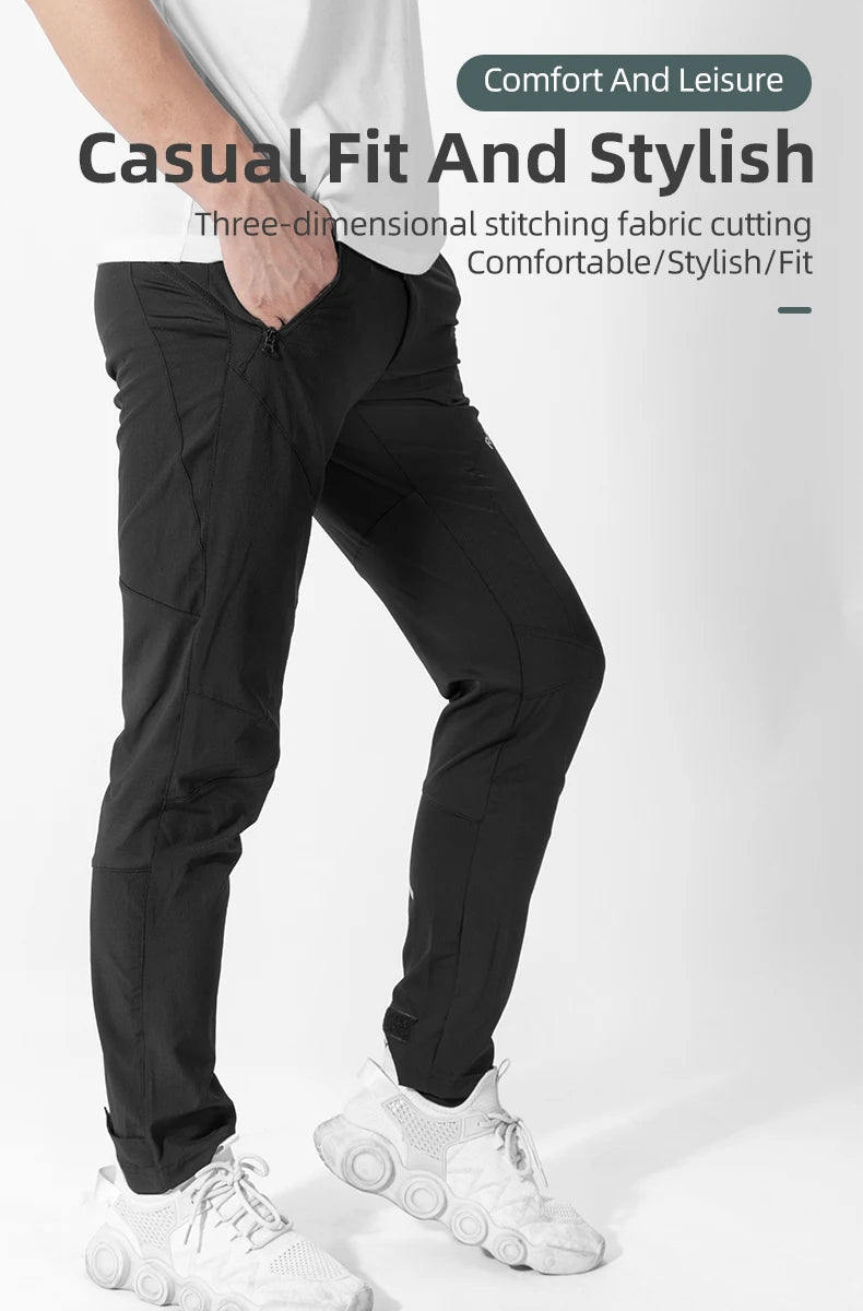 Men’s Cycling Pants with Elastic Waist and Stretch Fit