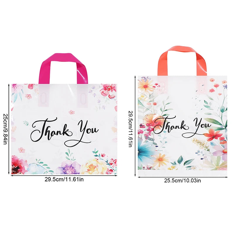 10/20/30 kom Hvala Vam poklon torbe cvjetni dizajn plastične torbe za vjenčanje rođendansku zabavu pakiranje poklona Dan zahvalnosti Božić