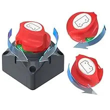 Interrupteur de déconnexion DaierTek 12V 48V Interrupteur Batterie RV Voiture Marine Interrupteur de batterie Coupure en cuivre pour bateau ATV UTV véhicules