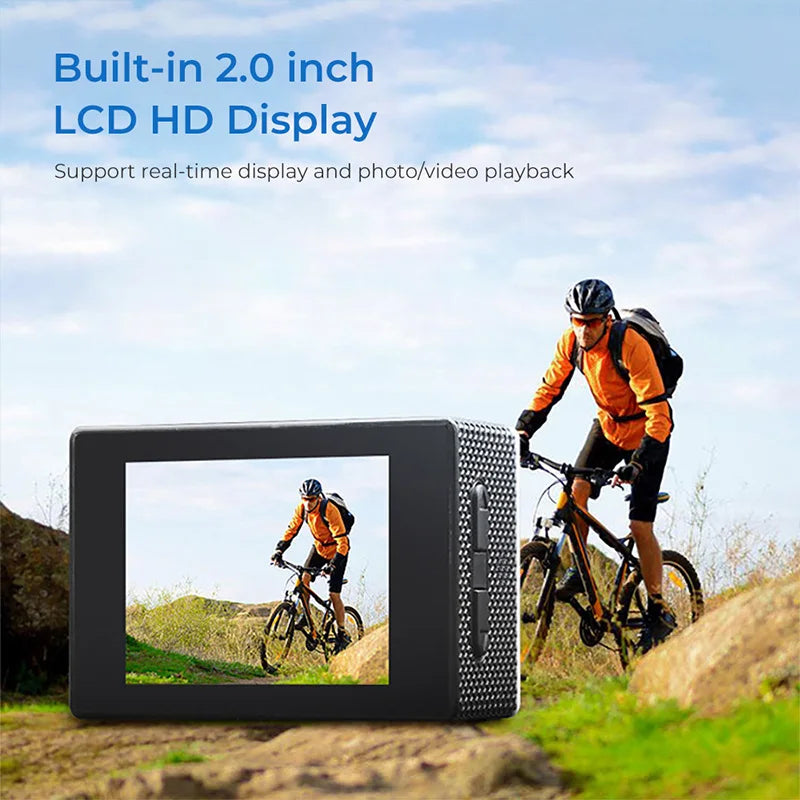 Underwater Waterproof Sports Action Camera for Helmet