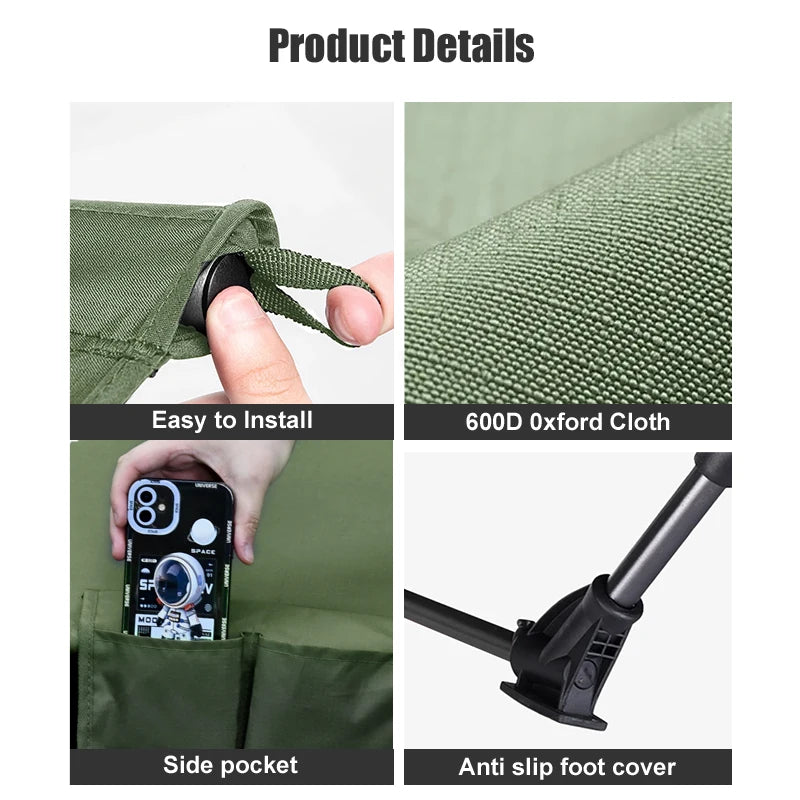 Camping Cot Folding Bed for Travel, Hiking, and Camping