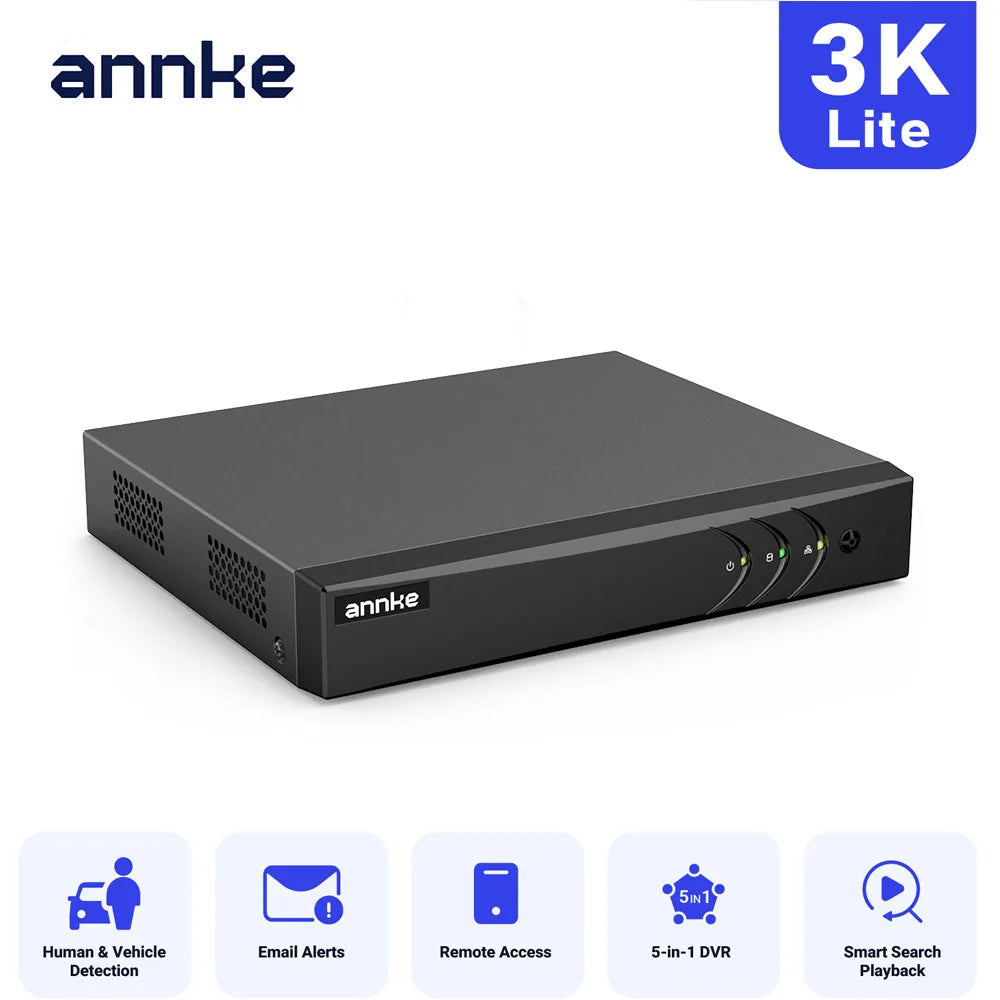 8 Channel 3K Lite 5-in-1 CCTV DVR with Human & Vehicle Detection