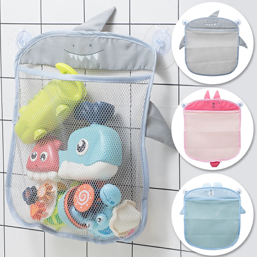 Baby Bath Toy Storage Bag with Cute Bear Design
