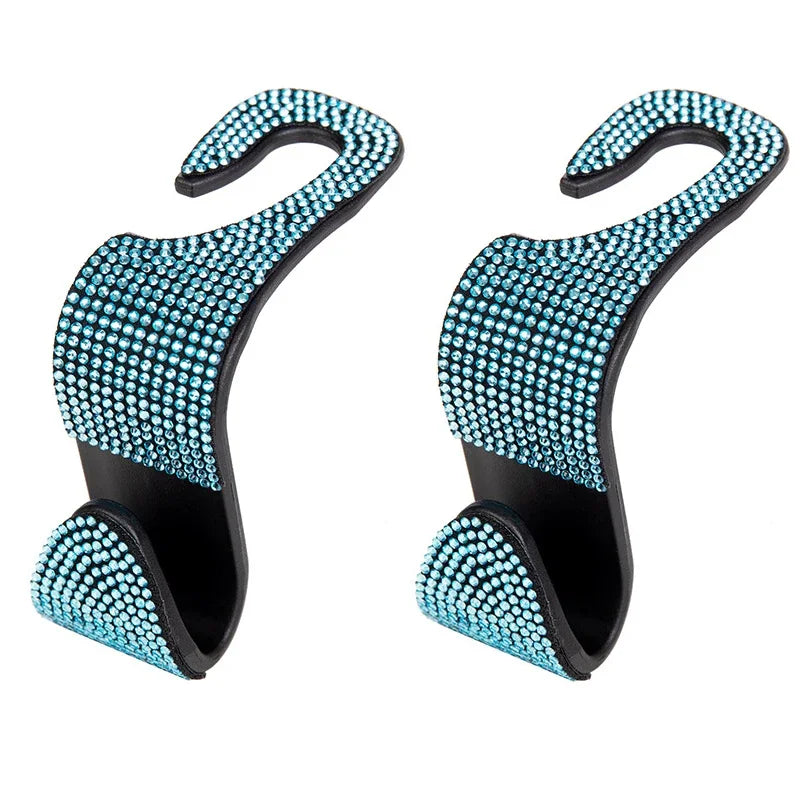 Rhinestone Car Seat Back Hook Hanger for Daily Vehicle Storage