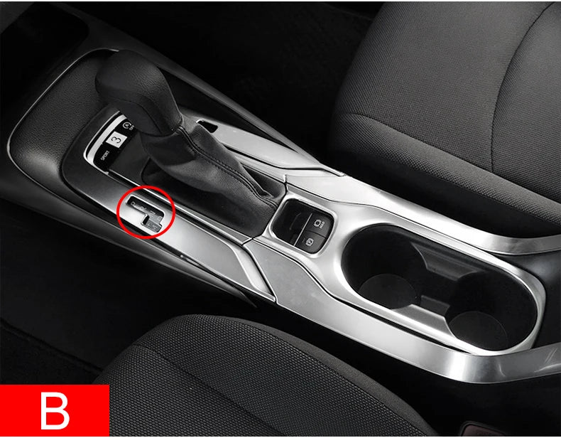 Para Toyota Corolla E210 2019 2020 2021 2022 2023 2024 2025 híbrido, cubiertas de moldura del panel de cambio de palanca central de coche inoxidable