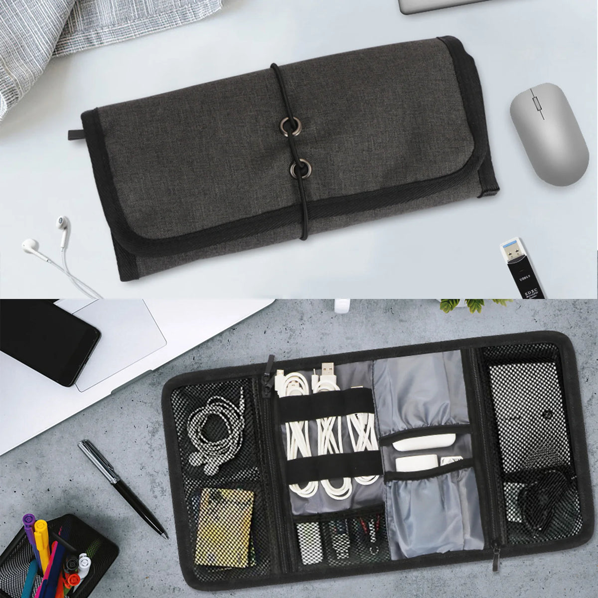 Roll-Up Electronics Cable Organiser