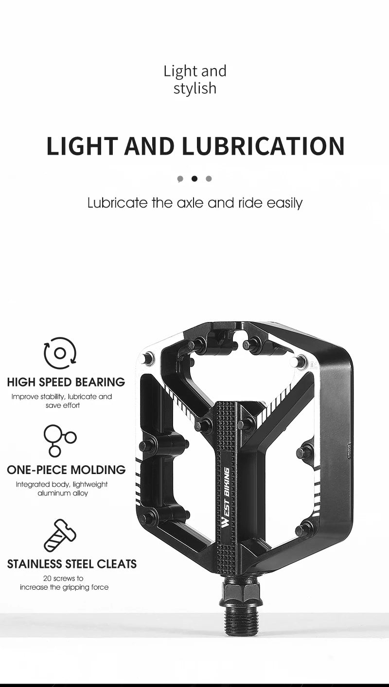WEST BIKING Aluminium Platform Pedalen — Set