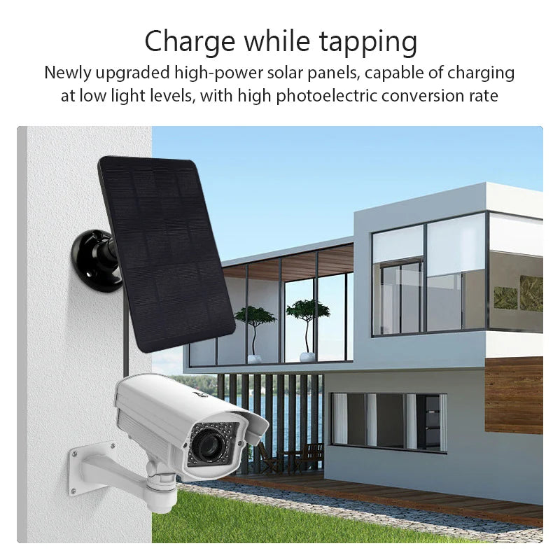 10W 5V Solar Panel Micro Type-C Outdoor Solar Cells Charger Solar Panels for Security Camera Small Home Light System