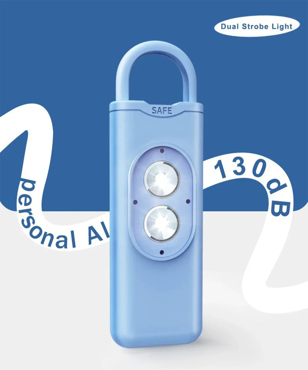 Self Defense Alarm 130DB LEDLight Anti-wolf Alert for Girl Child Women Carrying Scream Loud Panic Alarm Emergency Alarm Keychain