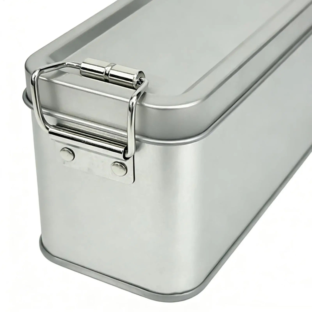 Rectangular Tinplate Box with Buckle Lid for Sweets and Herbs